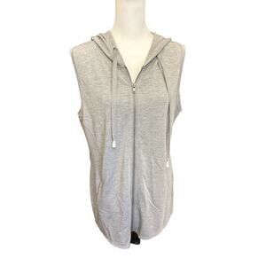 Cable & Gauge Light Gray Sleeveless Zip Hoodie